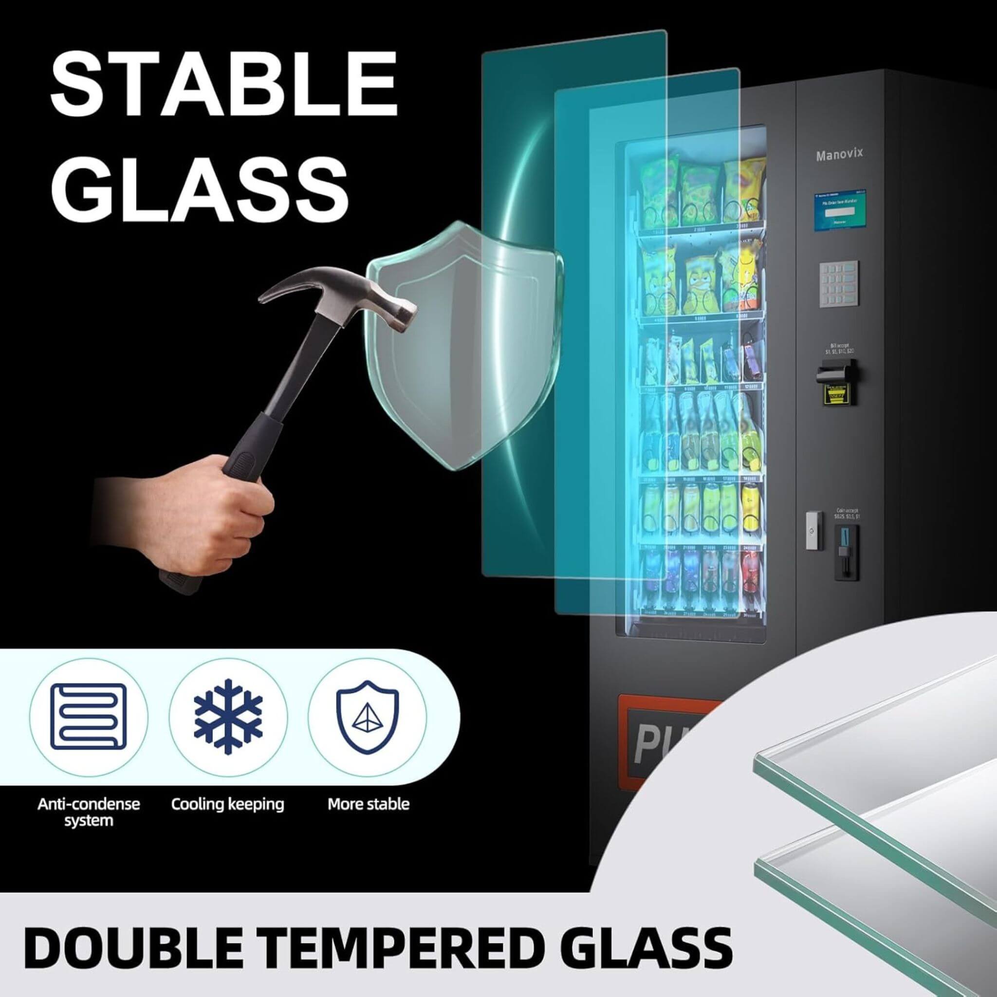 36-Slot Commercial Refrigerated Snack Drink Vending Machine With Bill And Coin Acceptor (SAK67318) by SAKSBY WHOLESALE