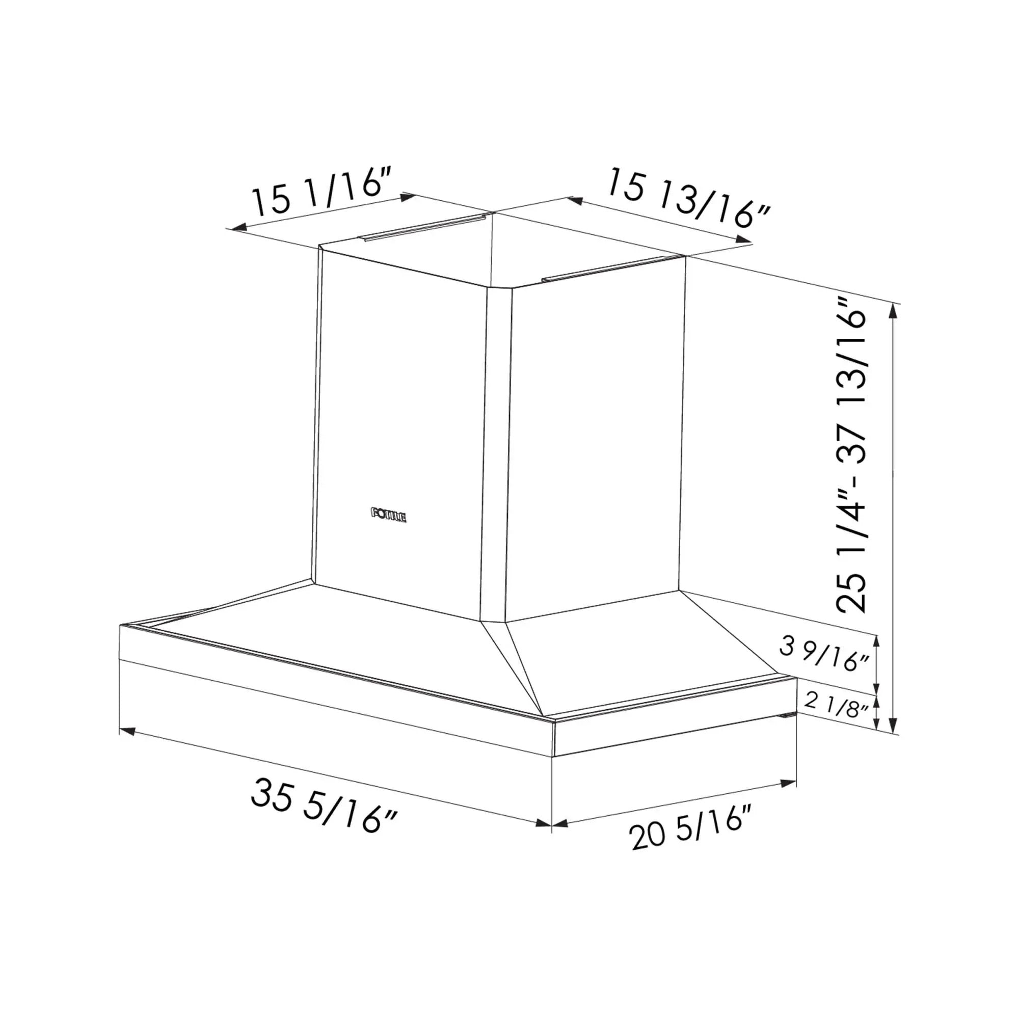 36" Wall Mount Perimeter Vent Series | EMS9026 by FOTILE