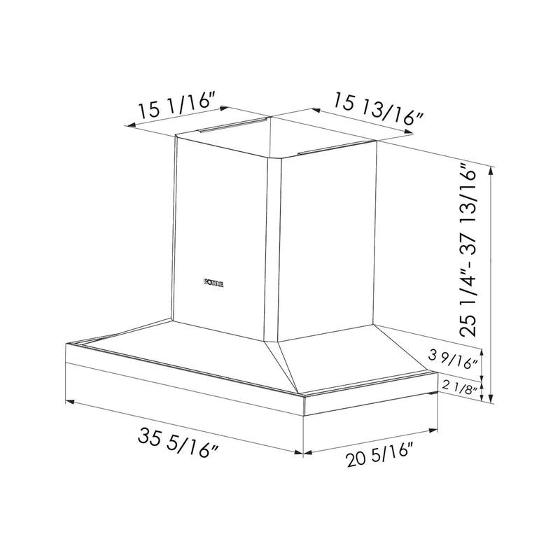 36" Wall Mount Perimeter Vent Series | EMS9026 by FOTILE