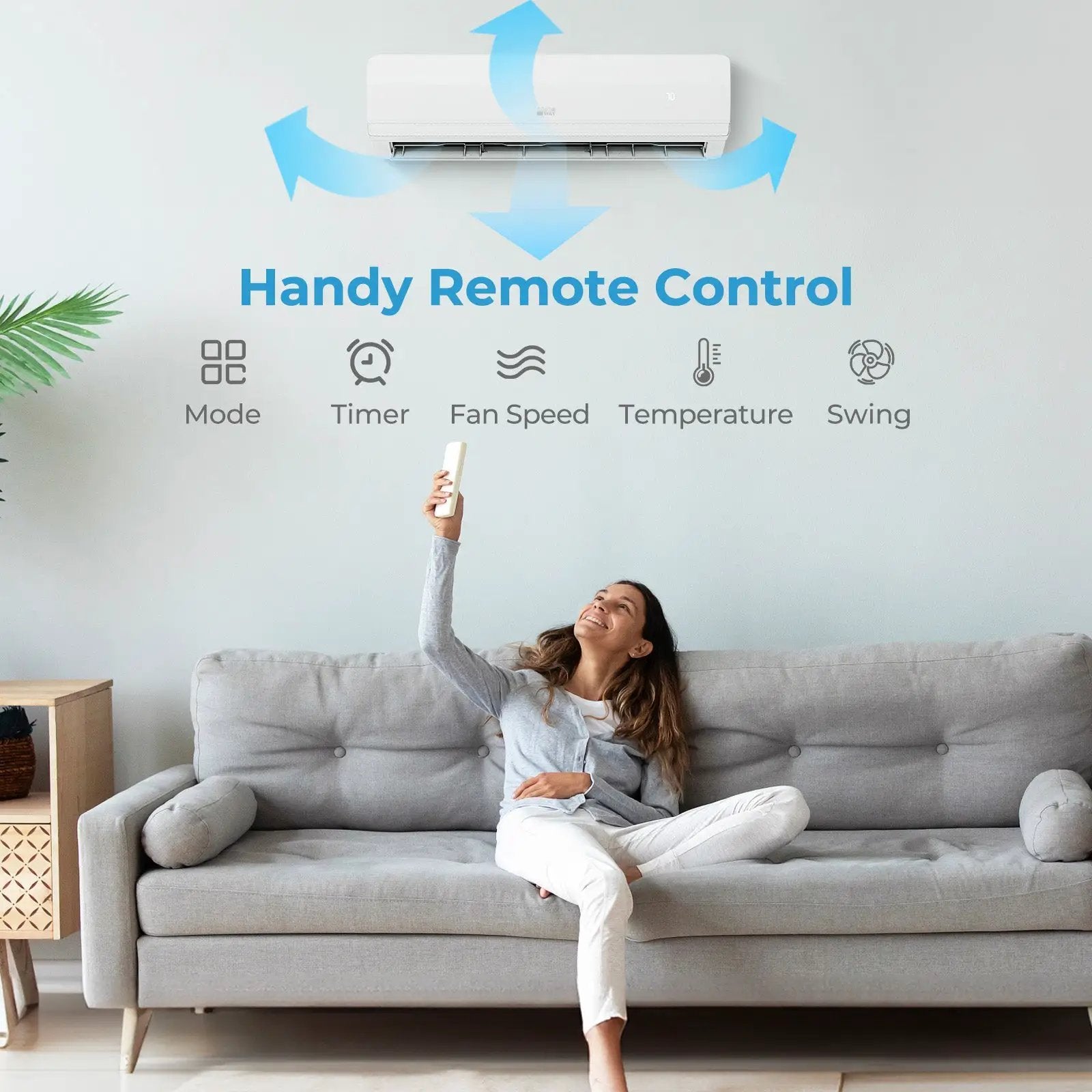36000 BTU 3 Zone 19 SEER2 Mini Split AC with Heat Pump by DirectDeals