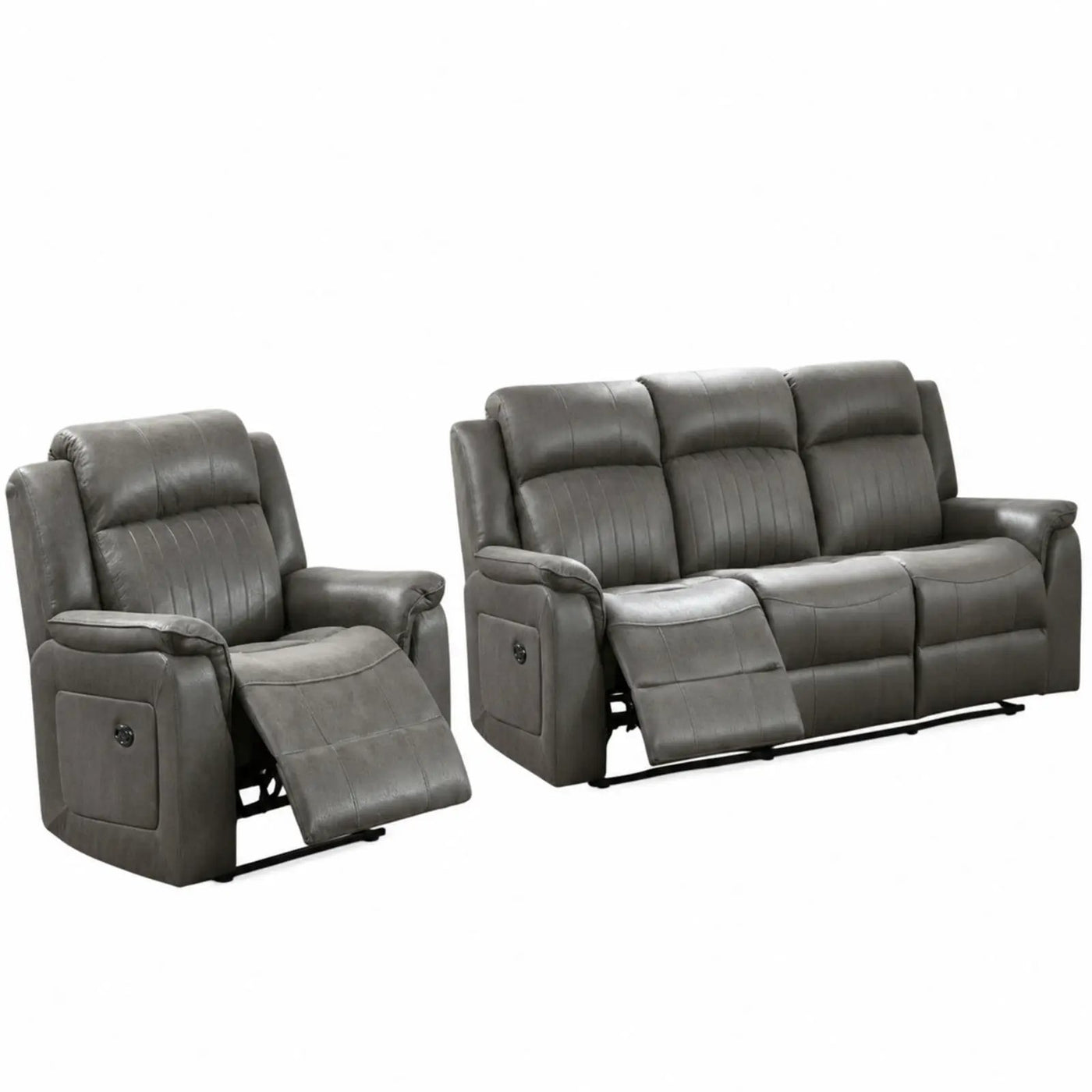 Contemporary Living Room Set, Horizontal And Vertical Tufting by HouseOfZazla