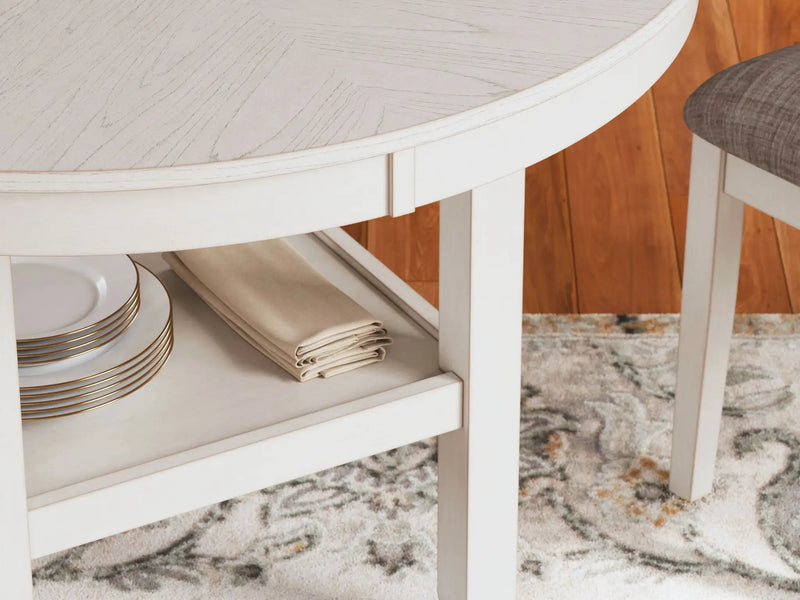 Erinberg - Dining Room Table Set (Set of 5) - Antique White by Unique Piece Furniture