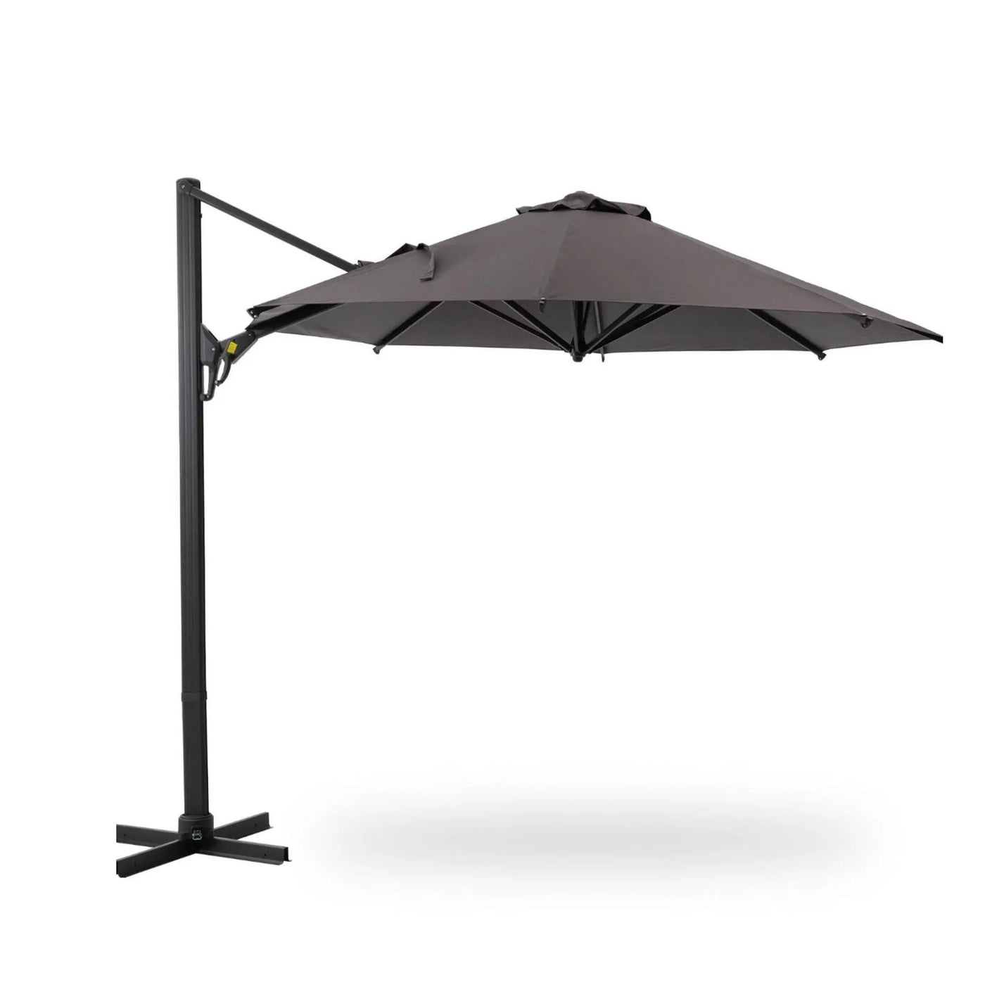 Round Cantilever Patio Umbrella With 360 Rotation & Infinite Tilt Adjustment by HouseOfZazla