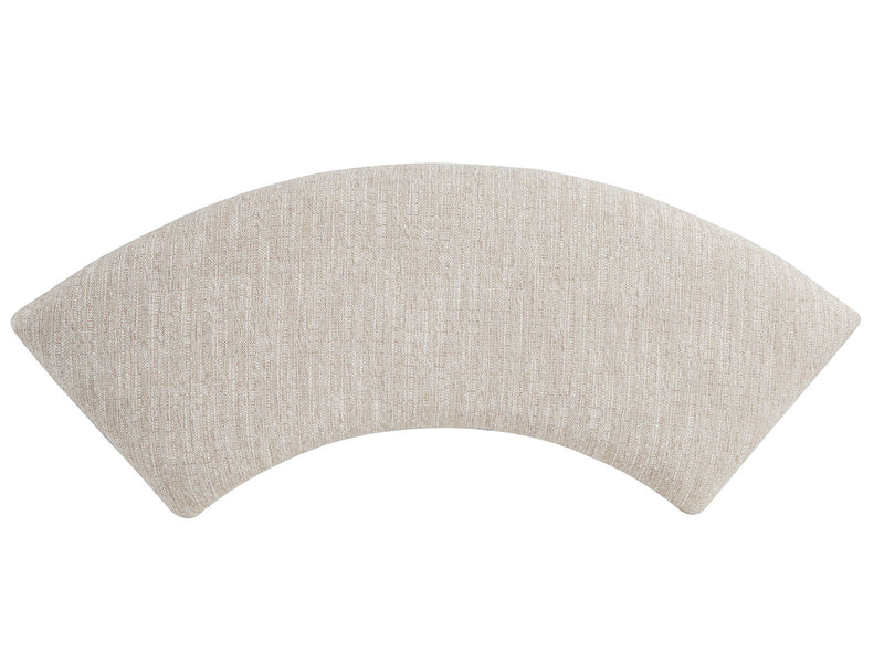 Paxton Place - Curved Bench With Upholstered Seat - Dovetail Gray, photo 3 of 7