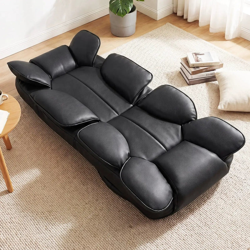360 Degree Swivel Floor Gaming Chair with 6-Position Adjustable Backrest and Sponge Filling by DirectDeals