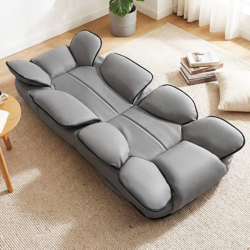 360 Degree Swivel Floor Gaming Chair with 6-Position Adjustable Backrest and Sponge Filling by DirectDeals