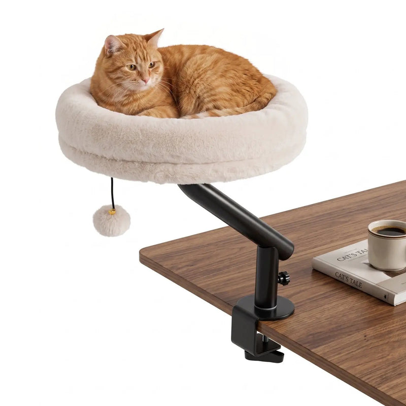 Cat Desk Bed with 360° Rotating Perch and Clamp Mount by DirectDeals