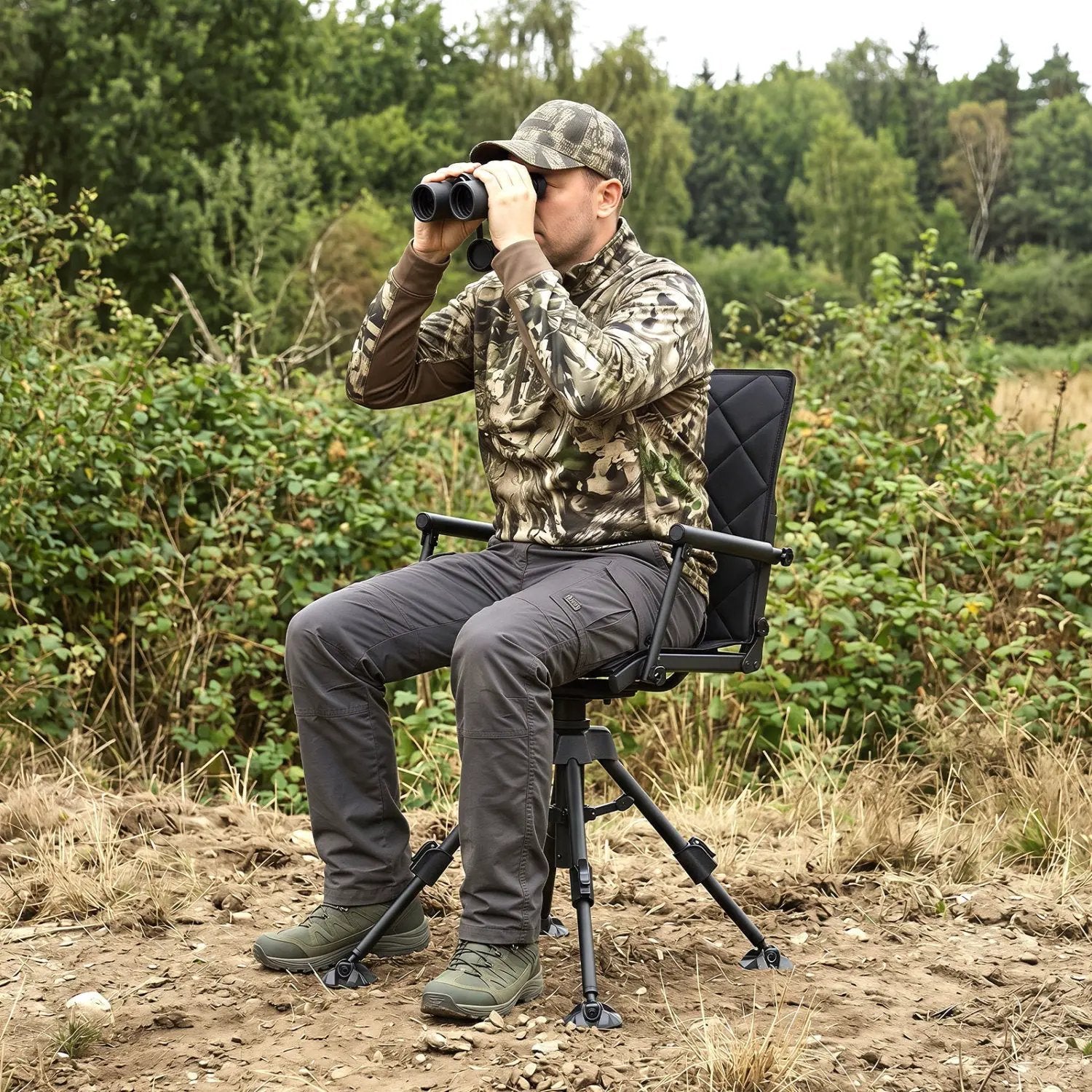 360° Swivel Hunting Seat with 5-Level Adjustable Height by DirectDeals