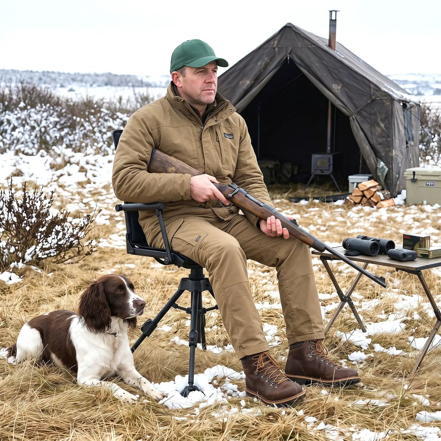 360° Swivel Hunting Seat with 5-Level Adjustable Height by DirectDeals