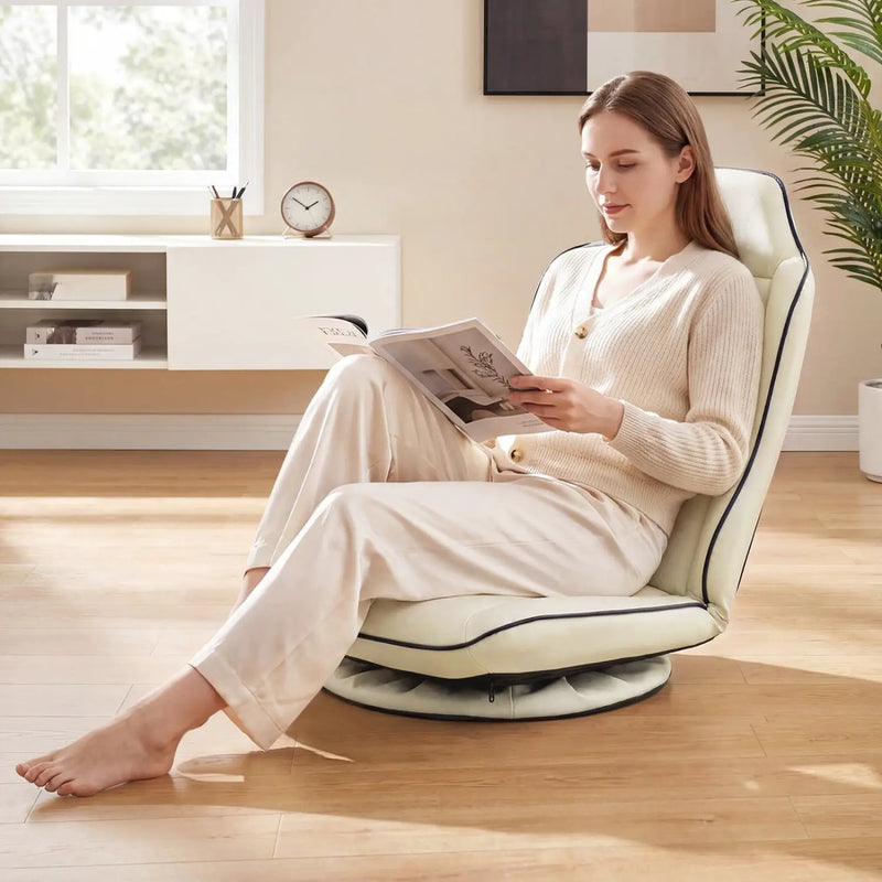 360° Swivel Floor Gaming Chair with Adjustable Backrest by DirectDeals
