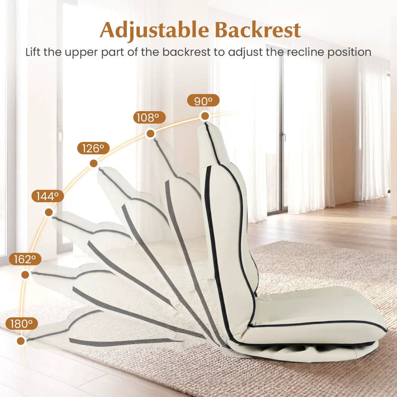 360° Swivel Floor Gaming Chair with Adjustable Backrest by DirectDeals