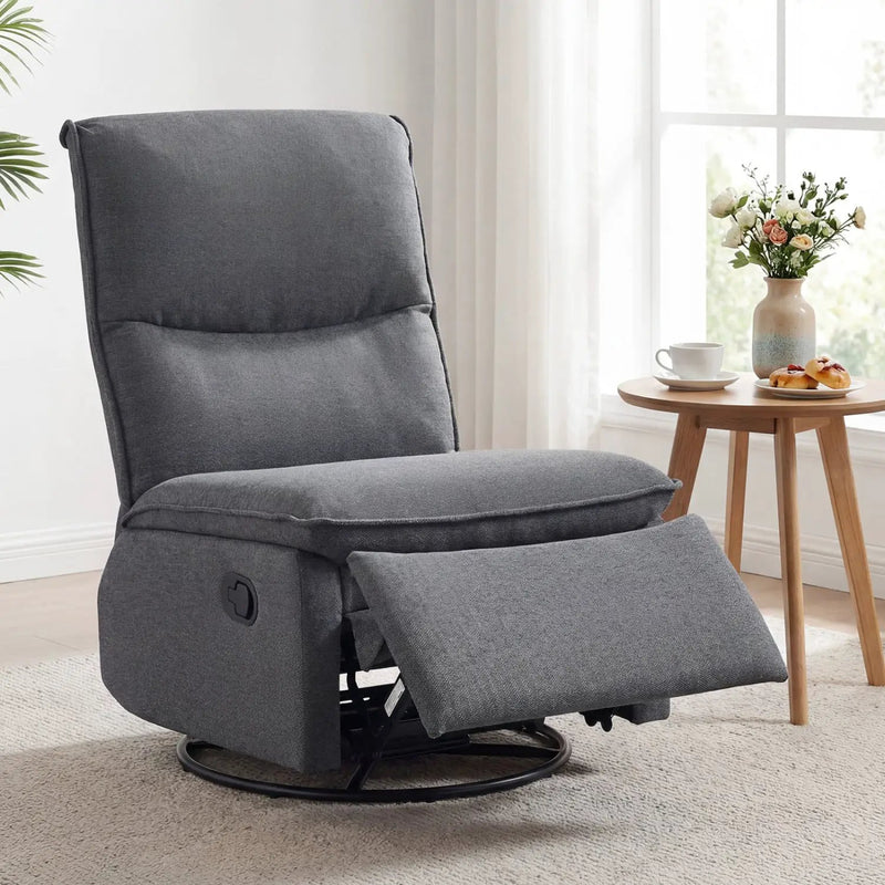 360° Swivel Rocking Chair with Cushioned Back for Living Room by DirectDeals