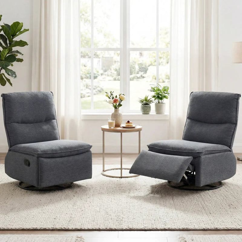 360° Swivel Rocking Chair with Cushioned Back for Living Room by DirectDeals