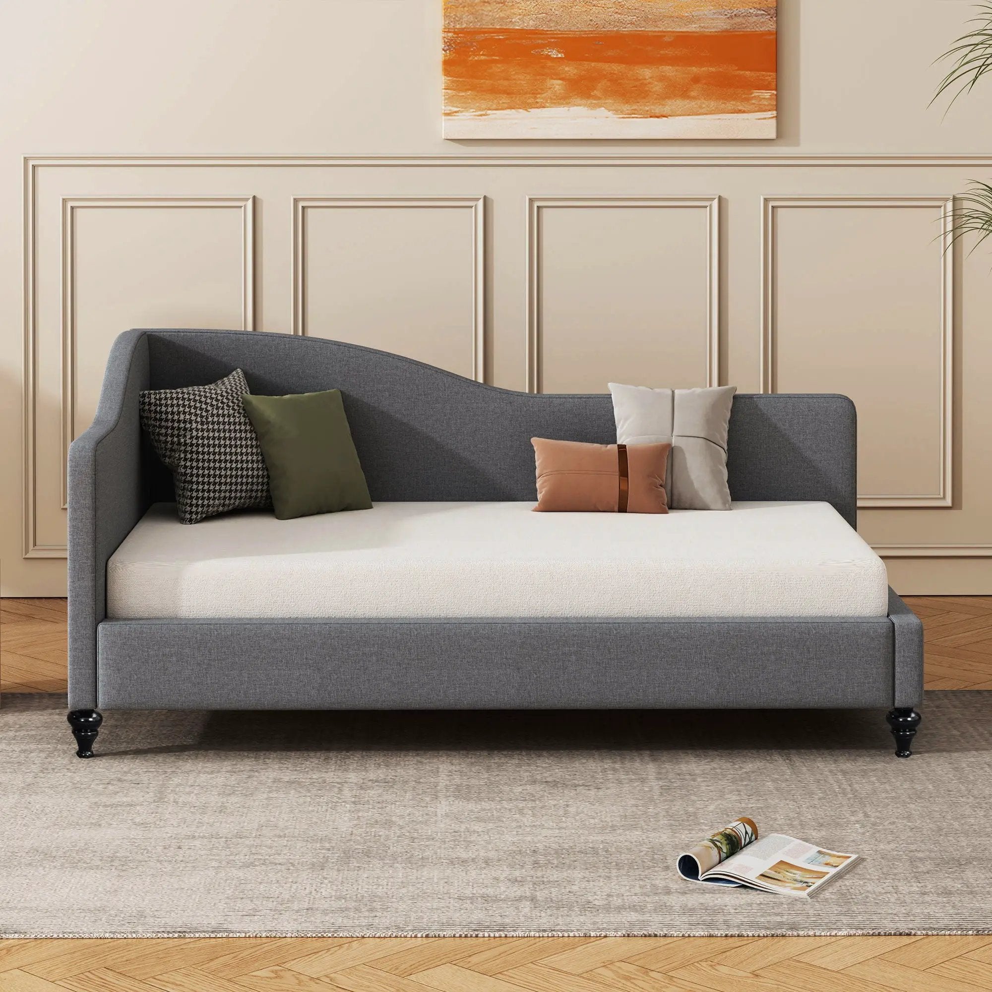 Modern L Shaped Daybed With Legs by HouseOfZazla