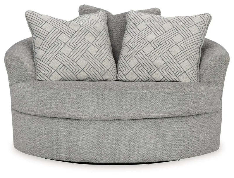 Casselbury - Oversized Swivel Accent Chair - Cement by Unique Piece Furniture