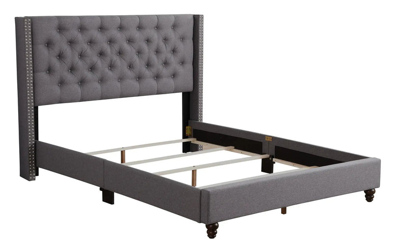 Nailhead Bed Transitional Vibrant by Unique Piece Furniture