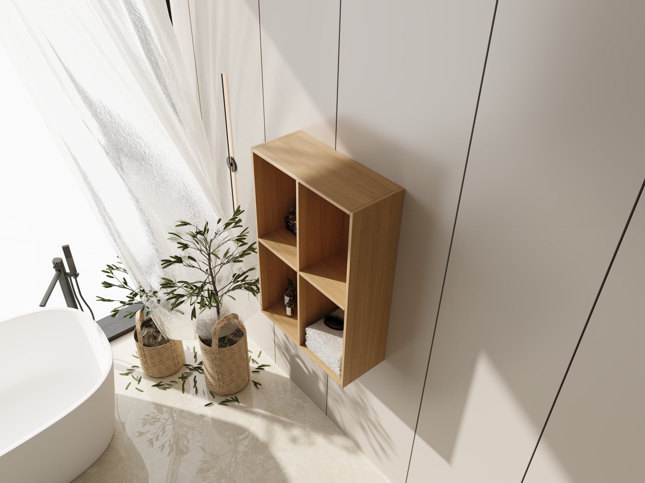 24 Inch Small Wall Mounted Storage Shelves by HouseOfZazla