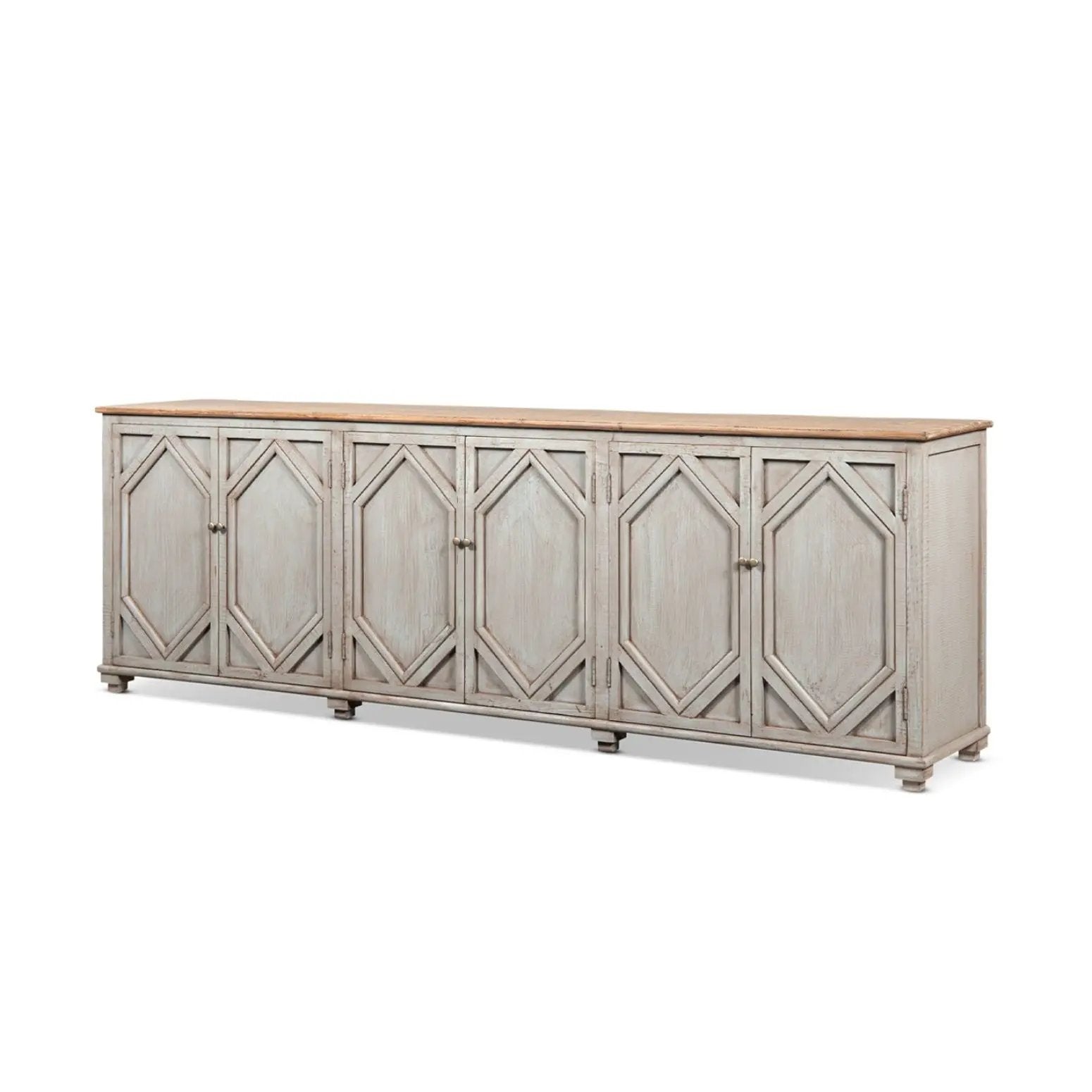 Colette - 6 Door Cabinet Sideboard - Brown by HouseOfZazla
