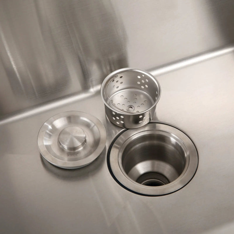 24" Stainless Steel Washing Sink With Faucet Hoses And Drain Head Only (Update) - Silver by HouseOfZazla