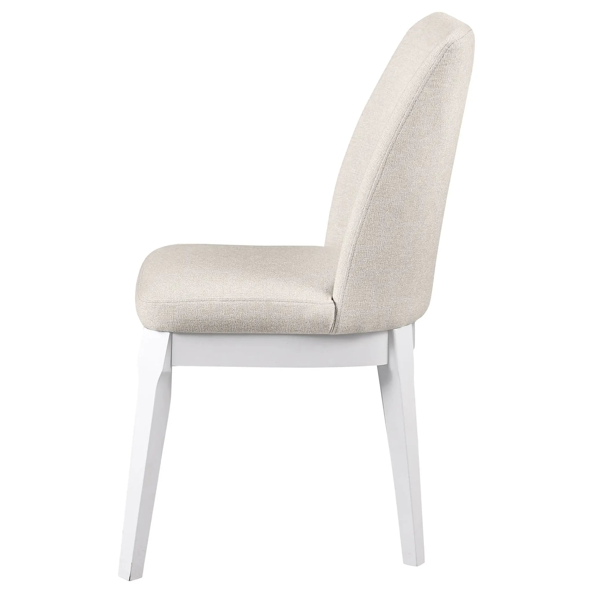 Carissa Upholstered Dining Side Chair Beige (Set of 2) by Unique Piece Furniture