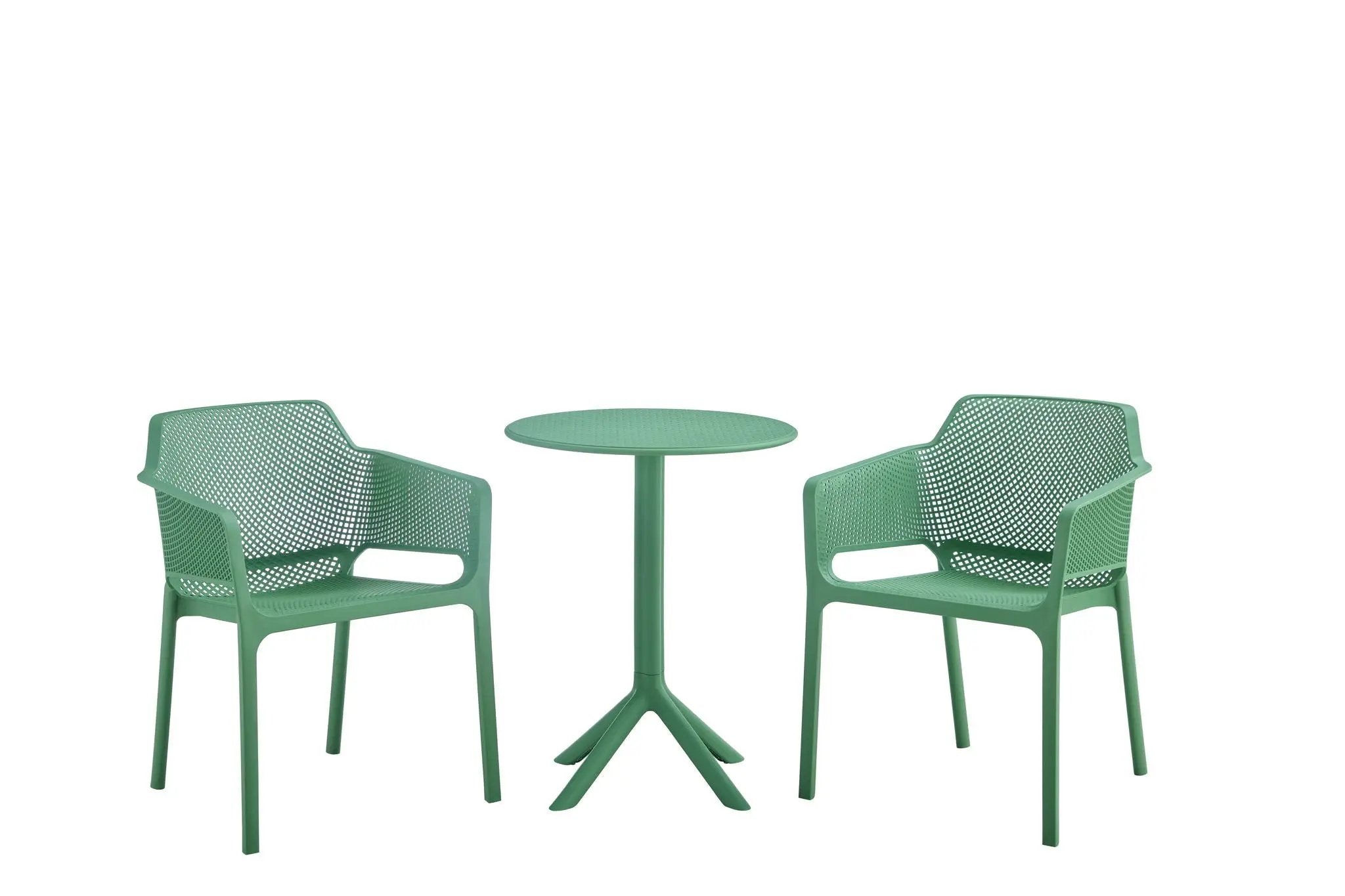 3 Piece Plastic Arm Chair Bistro Grs Premium Ocean Plastic by HouseOfZazla