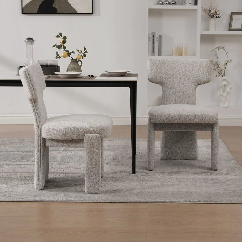 Armless Curved Back Accent Chairs by Unique Piece Furniture