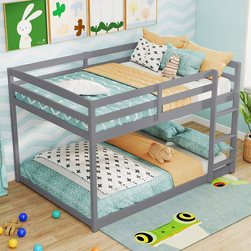 Full Over Full Bunk Bed Low-to-ground Bunk Bed by DirectDeals