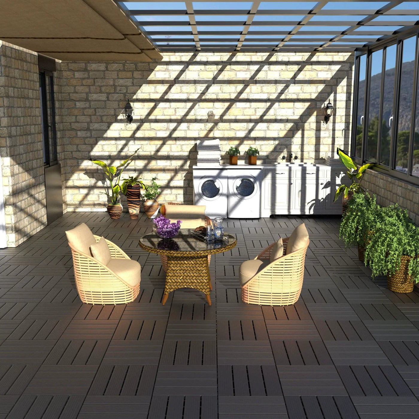 Interlocking Deck Tiles 44 Pack For Backyard by HouseOfZazla