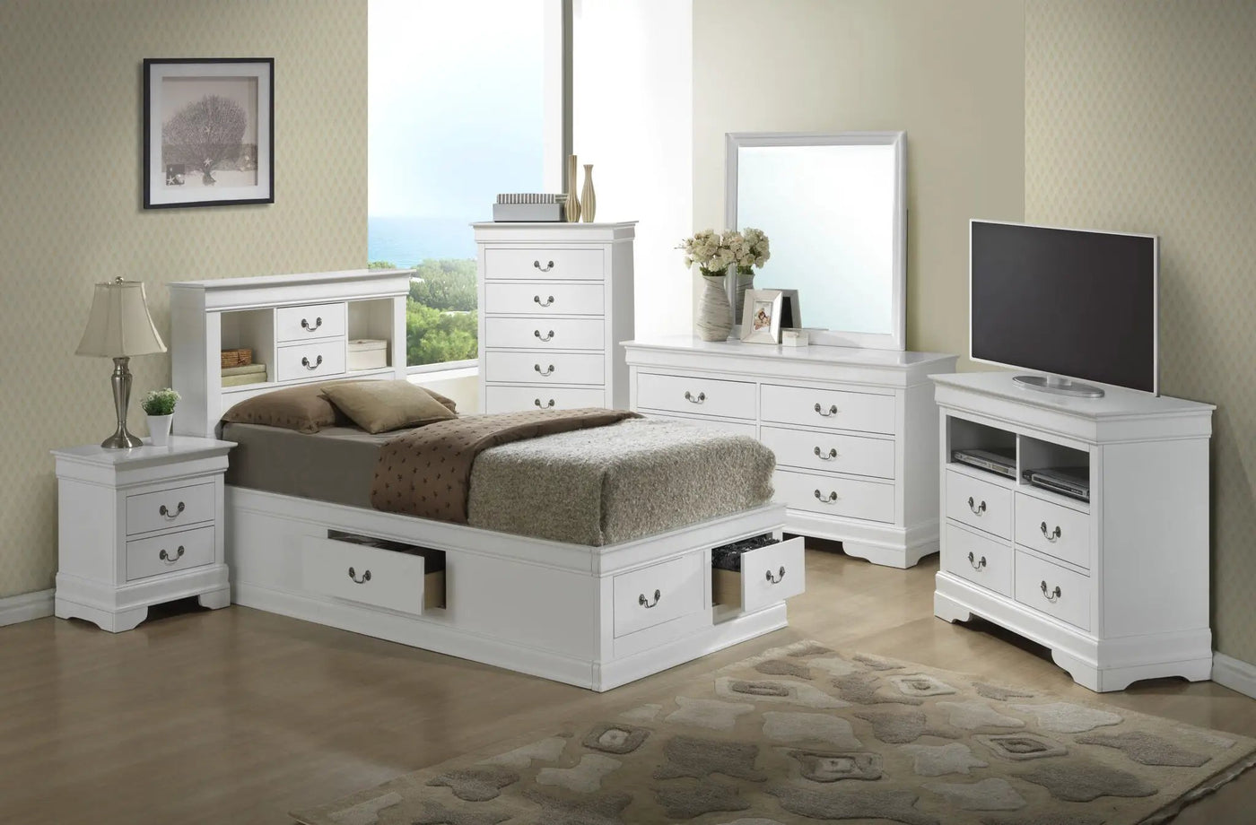 Traditional Style Bookcase Storage Bed by HouseOfZazla
