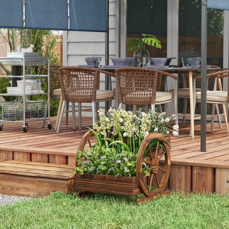 3-Tier Raised Garden Bed Planter with Drainage - Natural Wood, photo 9 of 10