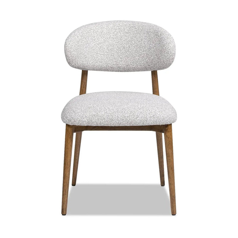Locke - Modern Upholstered Dining Chair With Frame - Salt / Pepper by HouseOfZazla