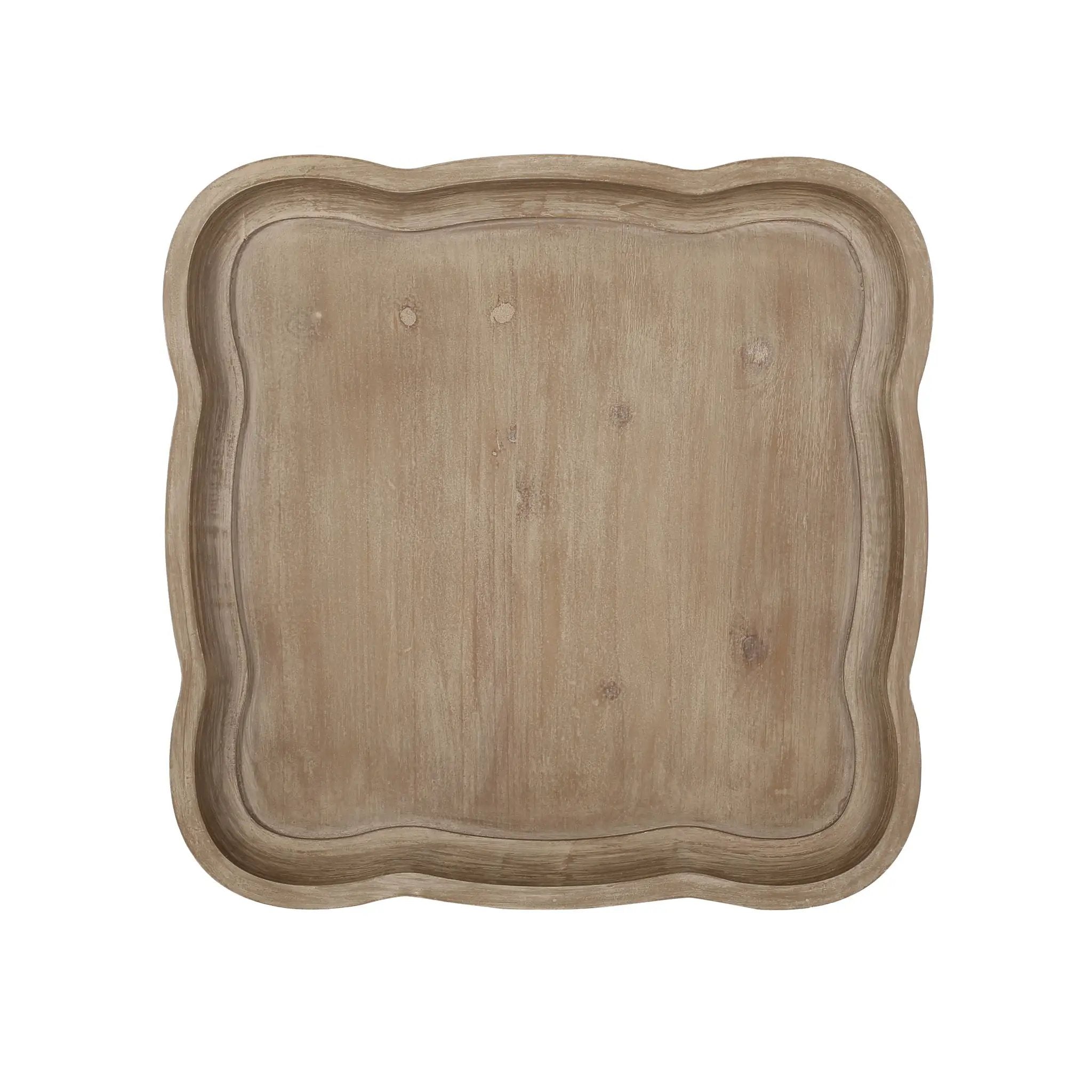 French Country Accent Table With Hourglass Design - Natural by HouseOfZazla