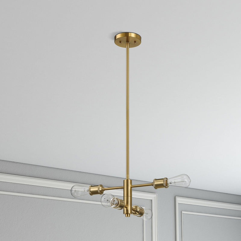 Trellis - 4 Lights Modern Gold Chandelier, photo 5 of 9