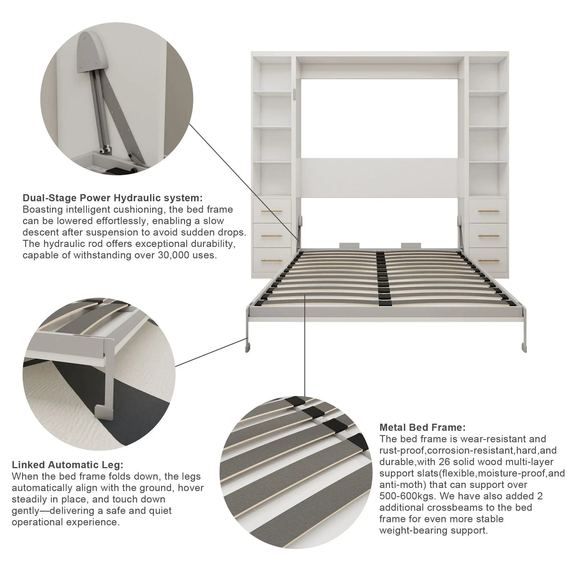 Folding Vertical Murphy Wall Bed by HouseOfZazla
