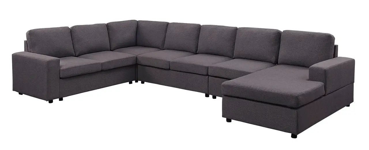 Tifton - 7 Seat Reversible Modular Sectional Sofa Chaise by HouseOfZazla