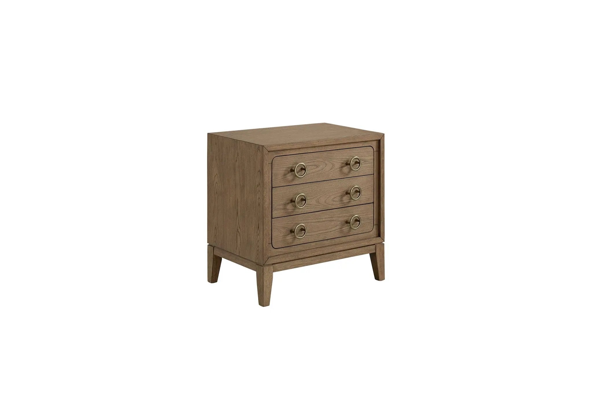 3 Drawer Nightstand With USB - Latte by HouseOfZazla