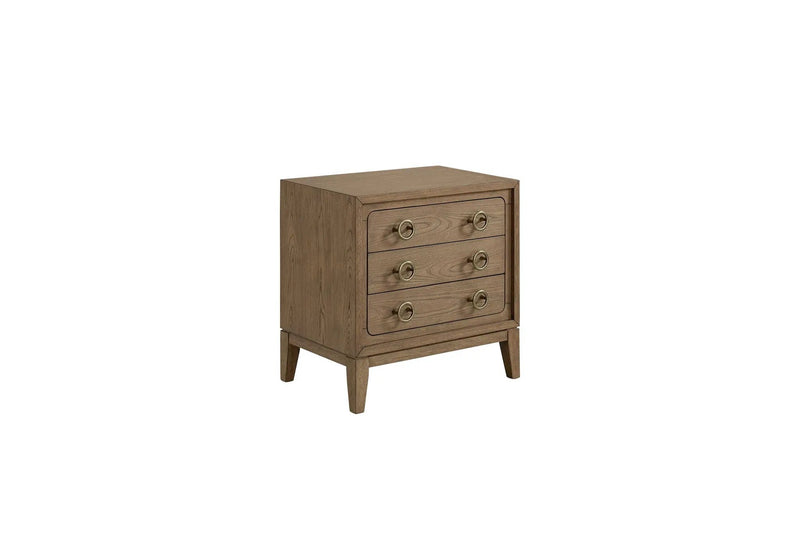 3 Drawer Nightstand With USB - Latte by HouseOfZazla