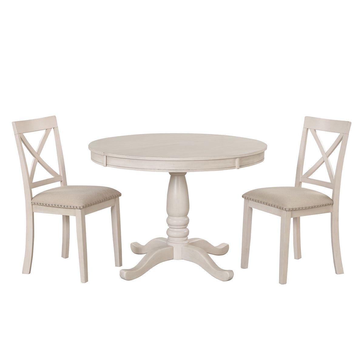 Modern Dining Table Set for 4 with Curved Back Chairs - Beige or Light Brown, photo 10 of 40