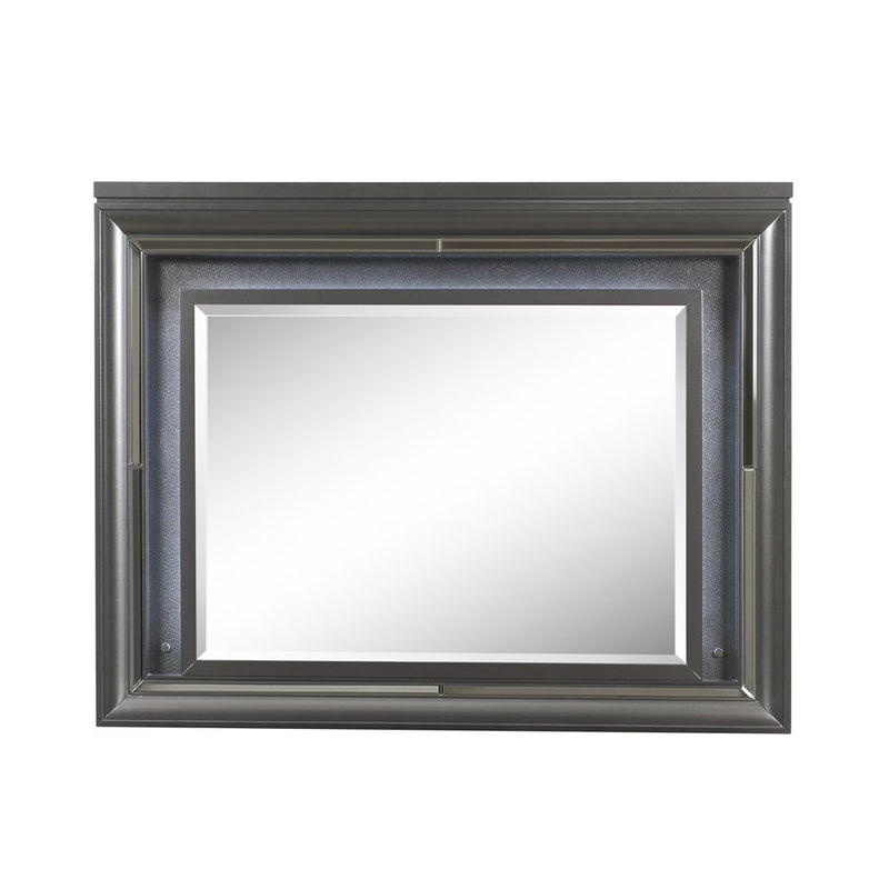 Sawyer Metallic Mirror with LED Lighting - Dark Gray, photo 2 of 4