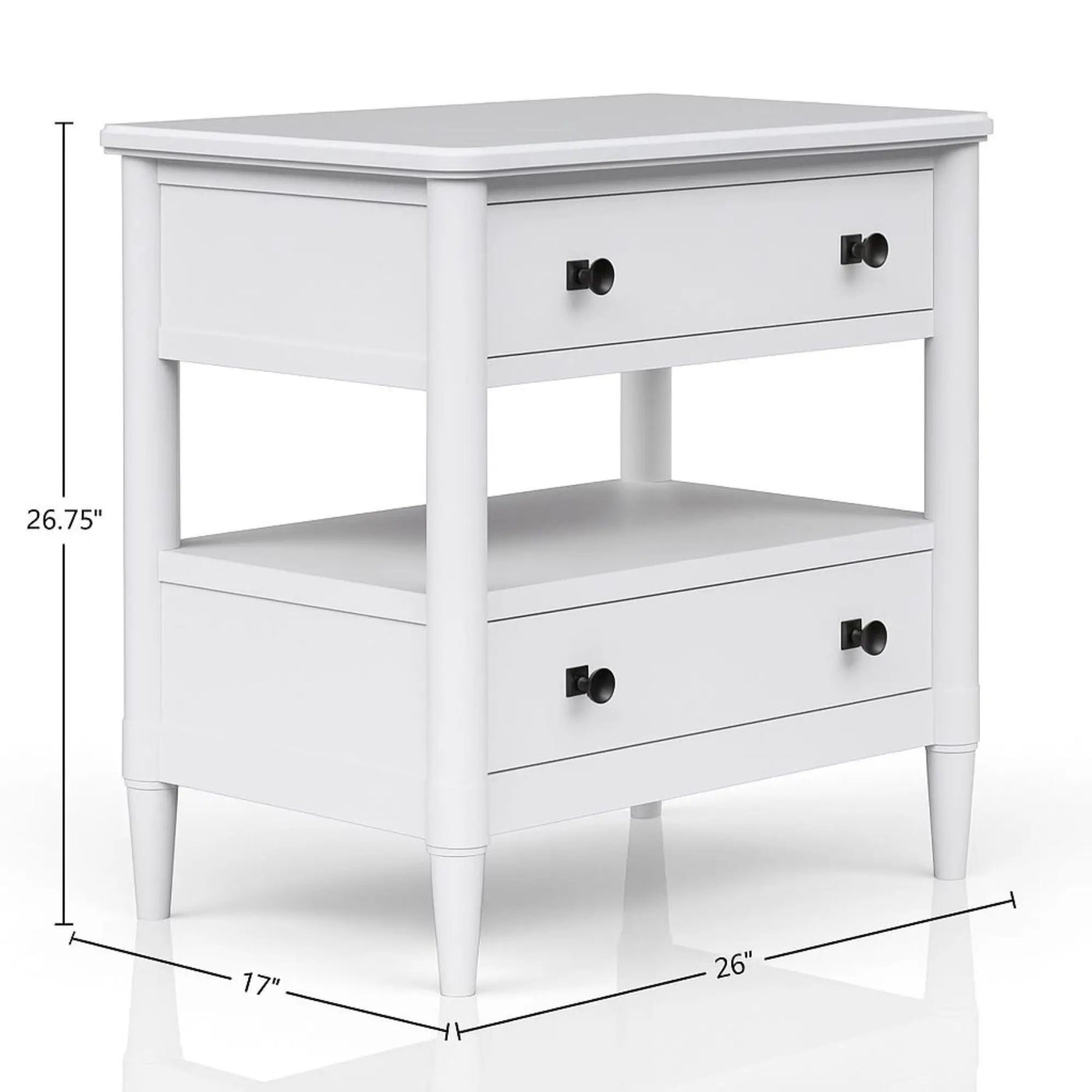 Open Nightstand With 2 Drawers by HouseOfZazla