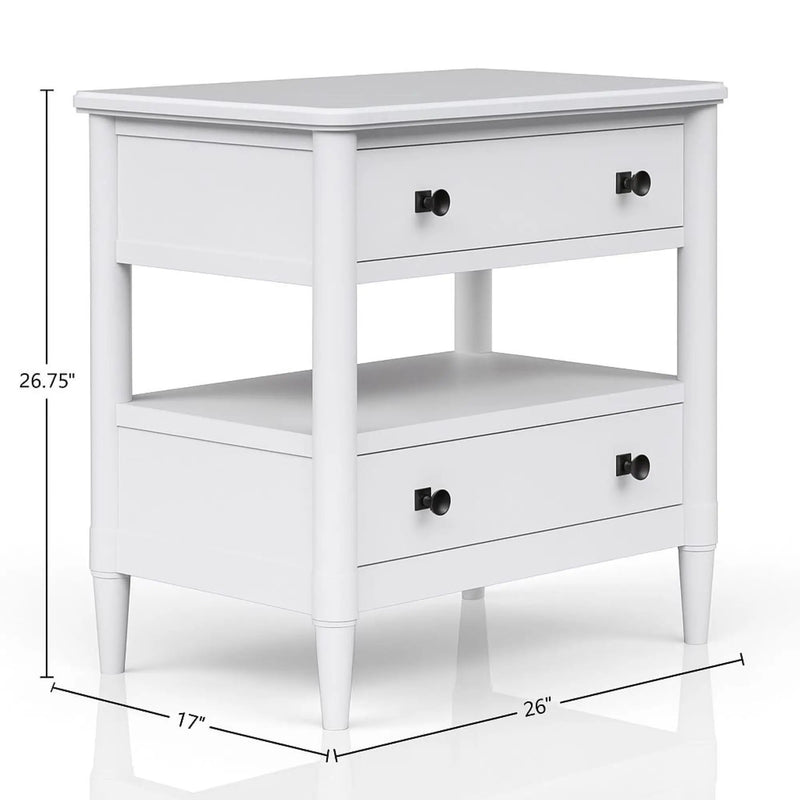 Open Nightstand With 2 Drawers by HouseOfZazla