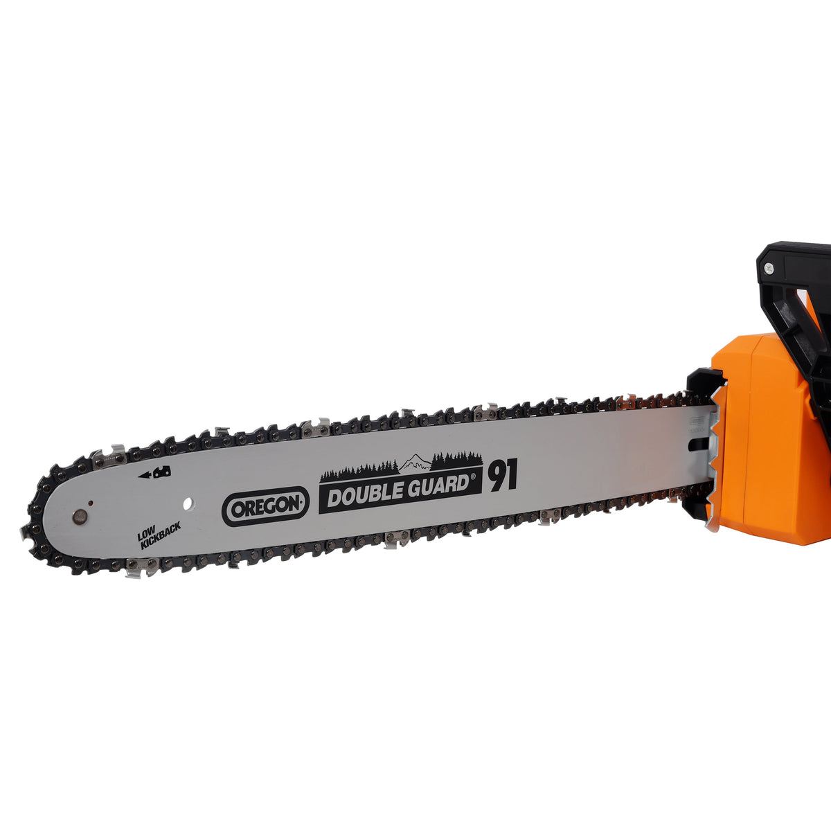 18 Inch Electric Chainsaw with Quick Chain Adjustment Knob - Orange/Black, photo 9 of 10