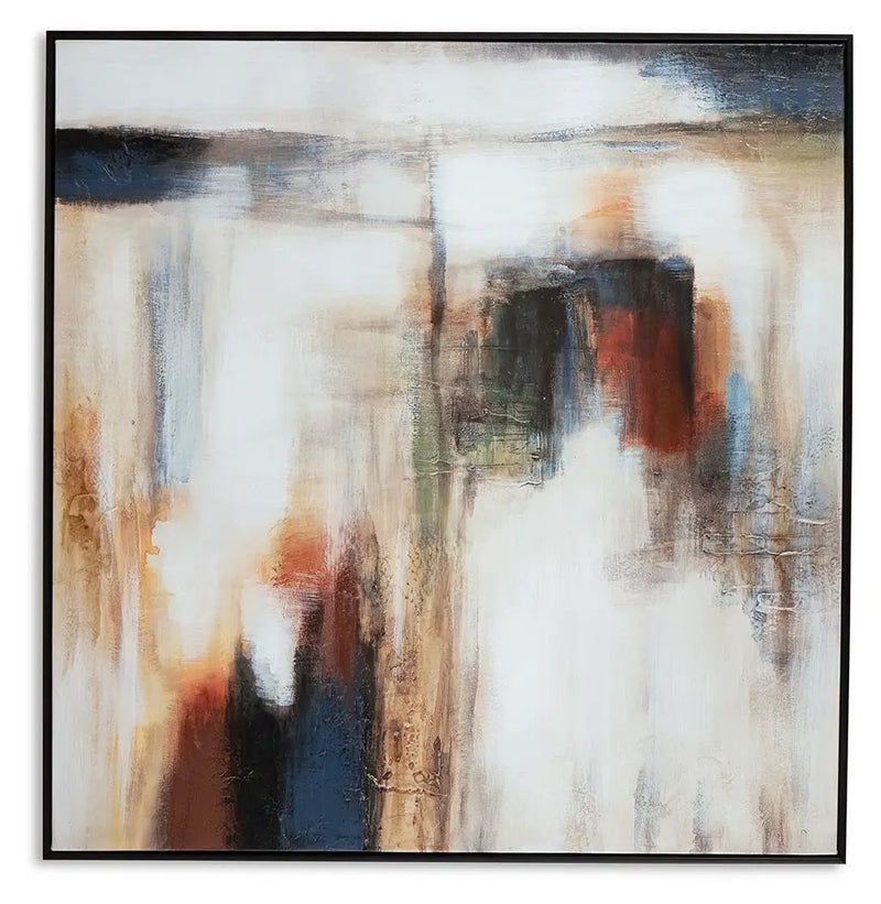 Pigeonford - Wall Art - White / Teal / Gold by Unique Piece Furniture