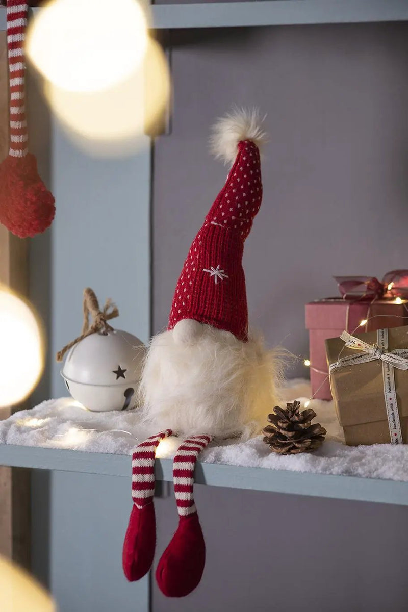 Christmas Gnomes Decorations, Christmas Table Home Ornaments For Holiday Party Gifts (Set of 2) - White / Red by HouseOfZazla