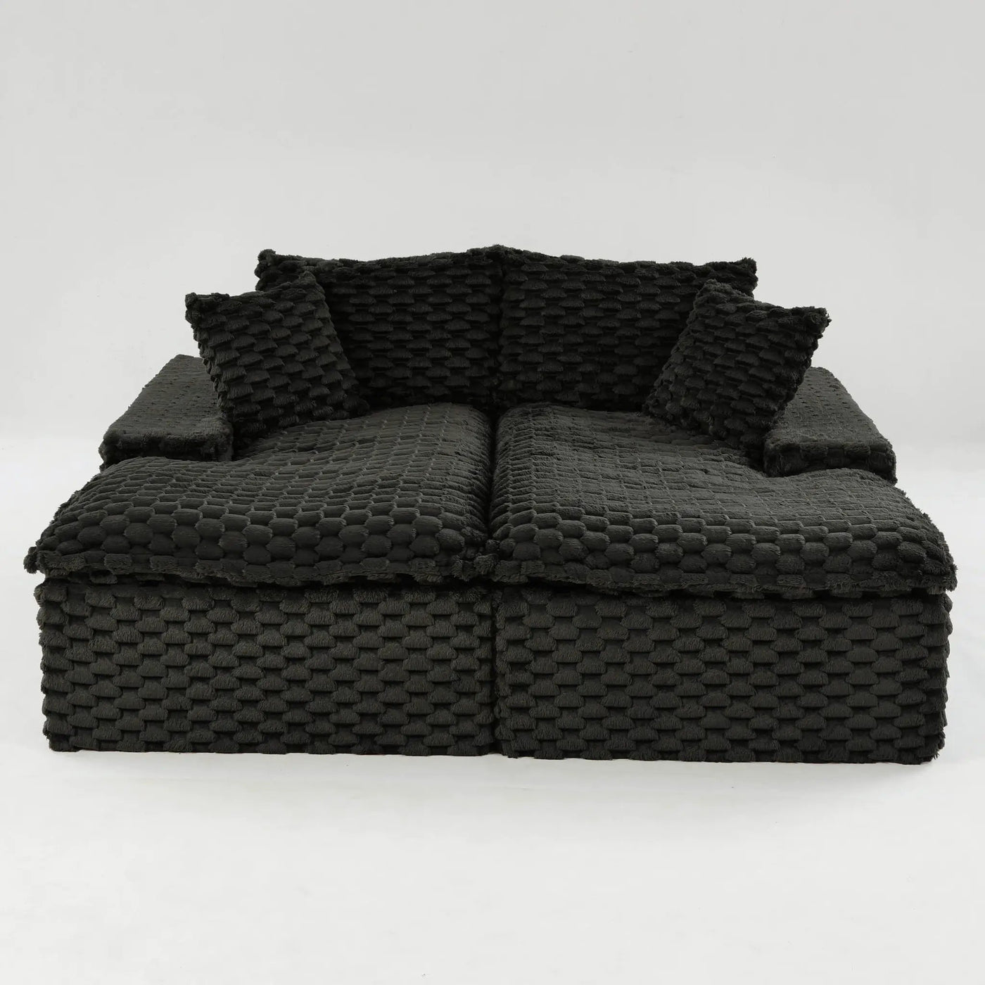 Double Chaise Lounge With Full Compressed Sponge by HouseOfZazla