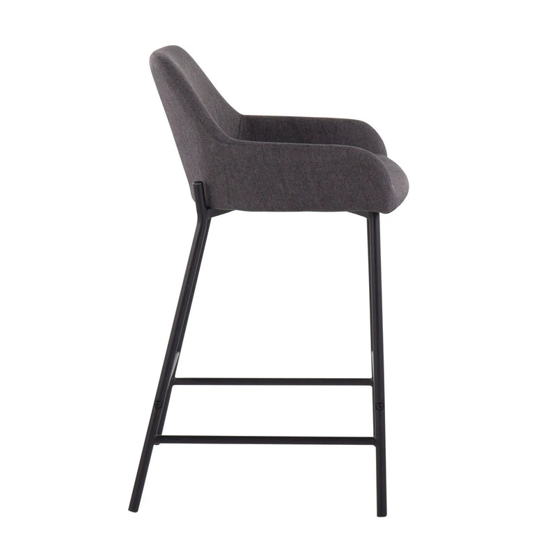 Daniella - Industrial Fixed Height Counter Stool (Set of 2) by HouseOfZazla