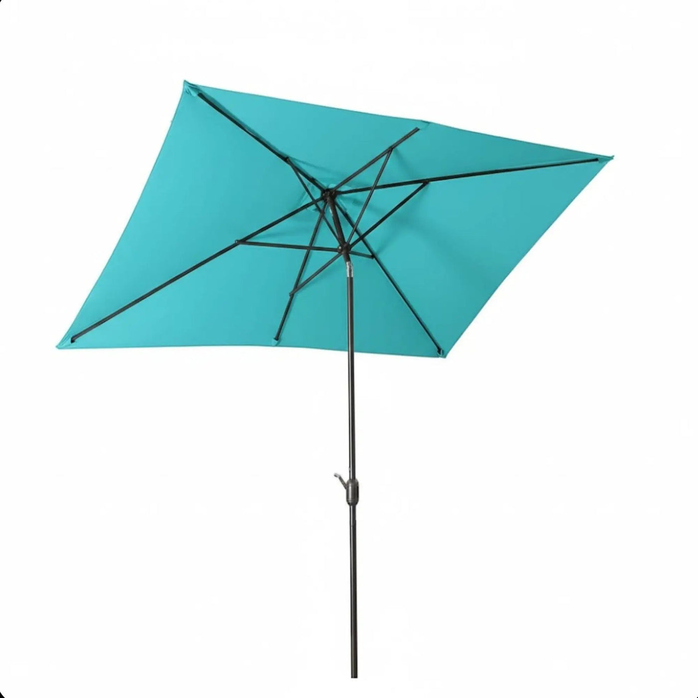 Rectangular Patio Umbrella With Crank Tilt, Polyester UV-Resistant Canopy by HouseOfZazla