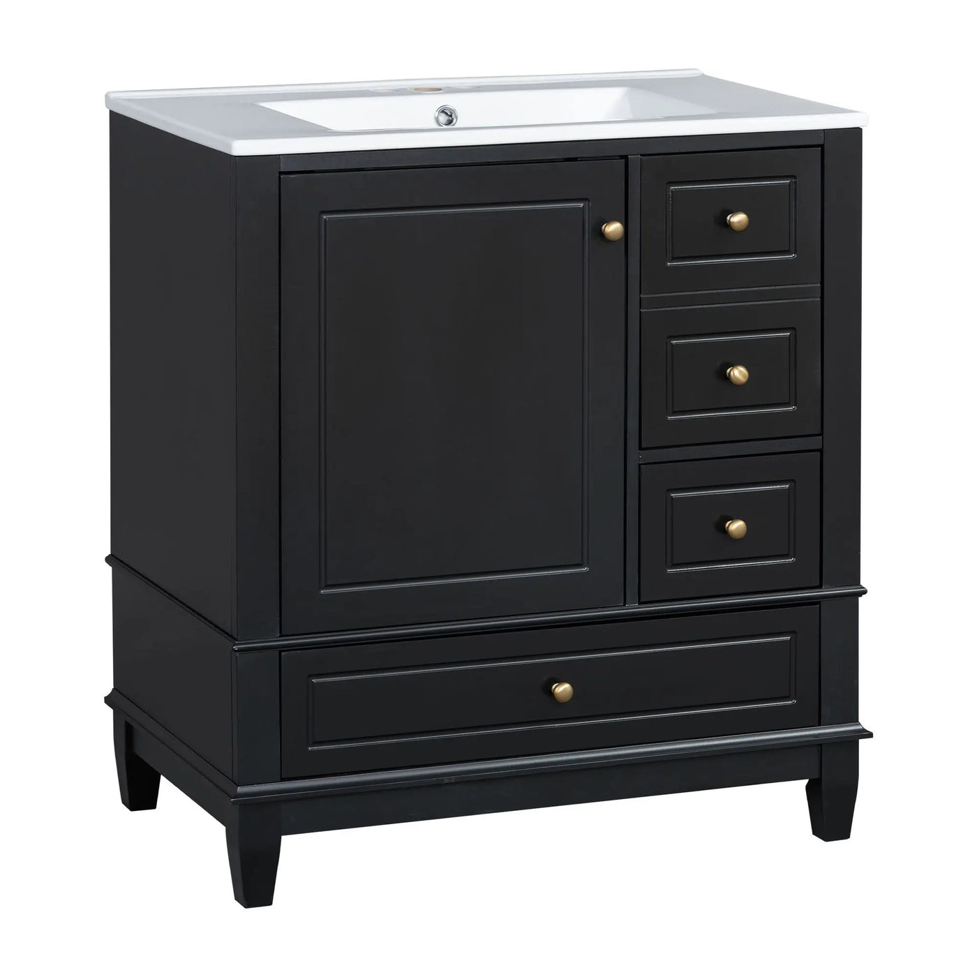 Freestanding Bathroom Vanity With Sink, Soft Close Door, 3 Drawers by HouseOfZazla