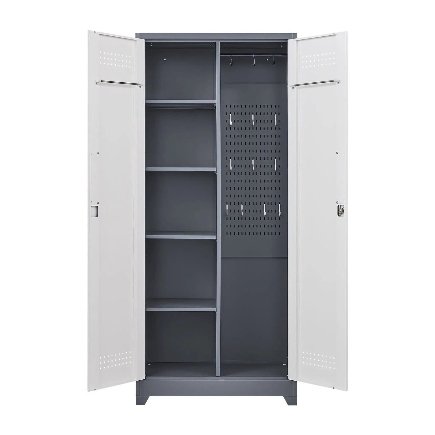 Lockers With Locking Doors, Adjustable Shelves, High Broom Tool Storage Cabinet by HouseOfZazla