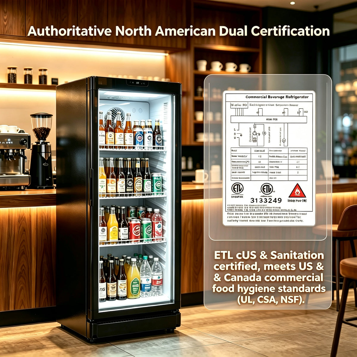5.7 Cu.Ft Commercial Beverage Cooler with Double Glass Doors, photo 5 of 10